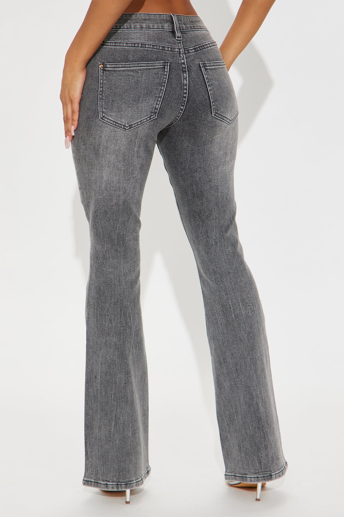 Grey Flare Jeans