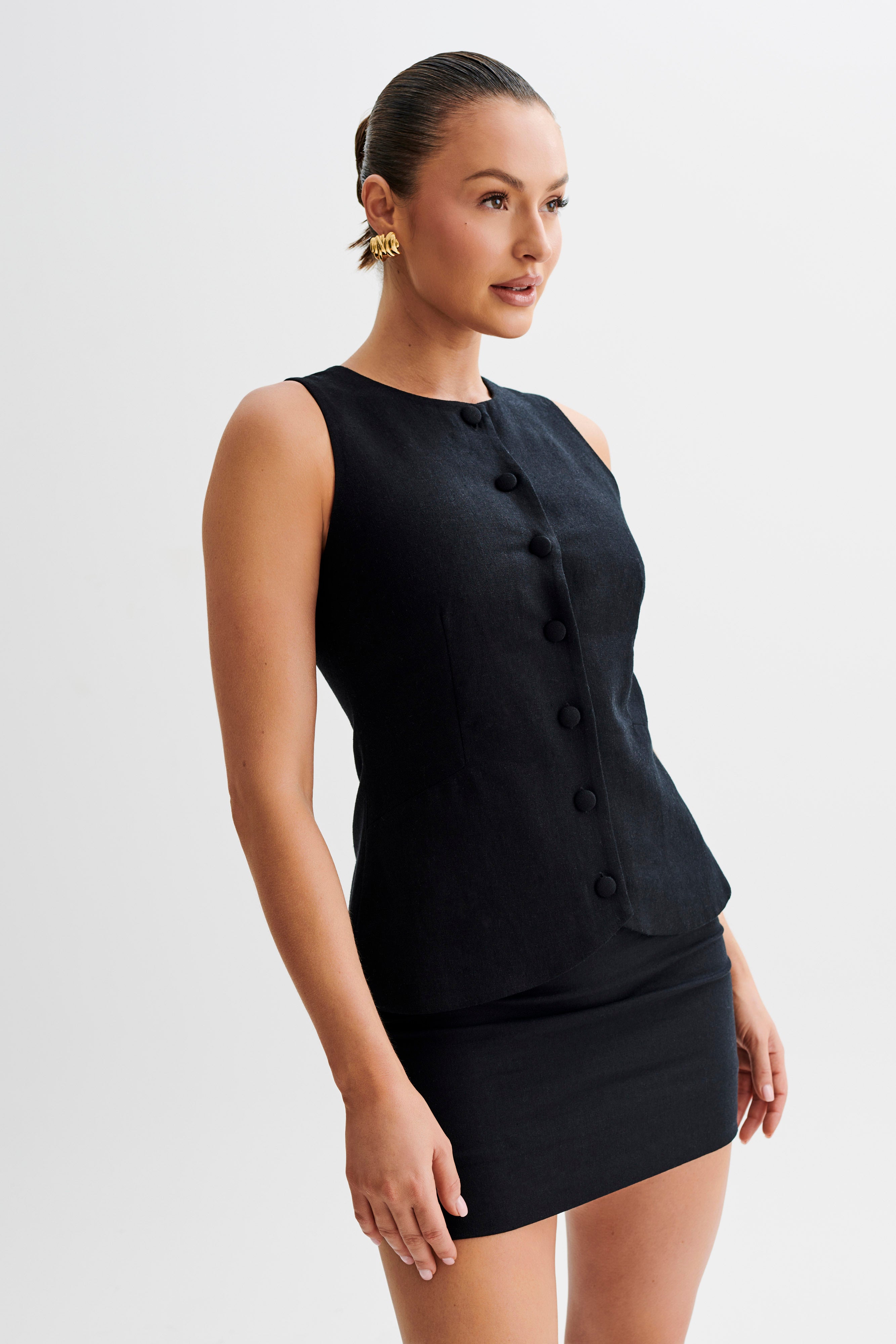 Laurence Sleeveless Longline Top