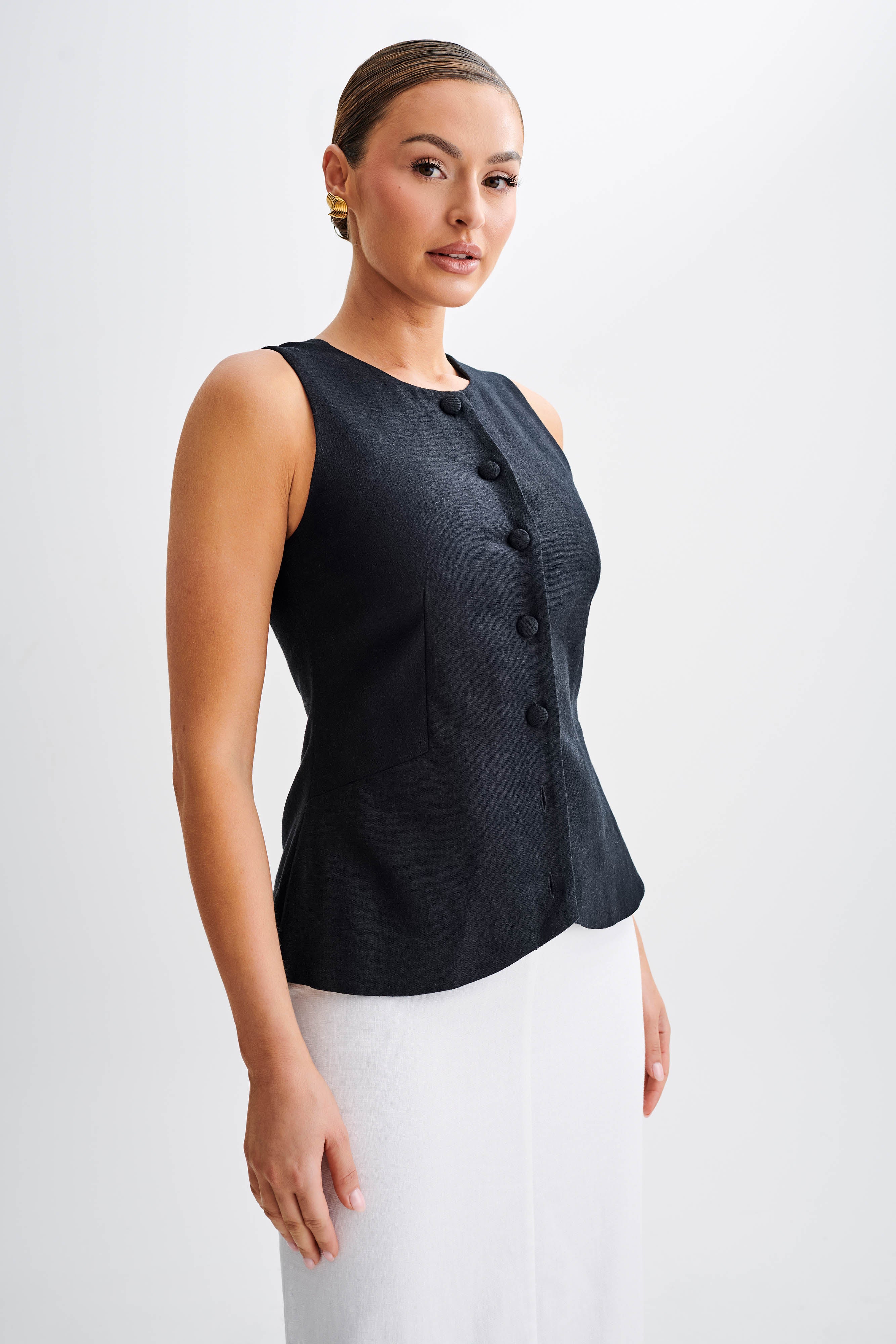 Laurence Sleeveless Longline Top