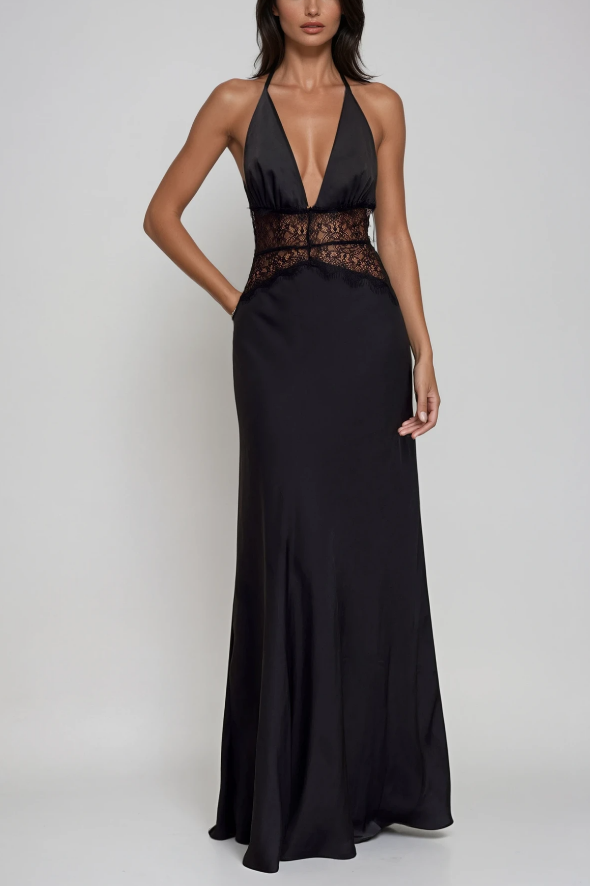 Bowie Lace Plunge Maxi