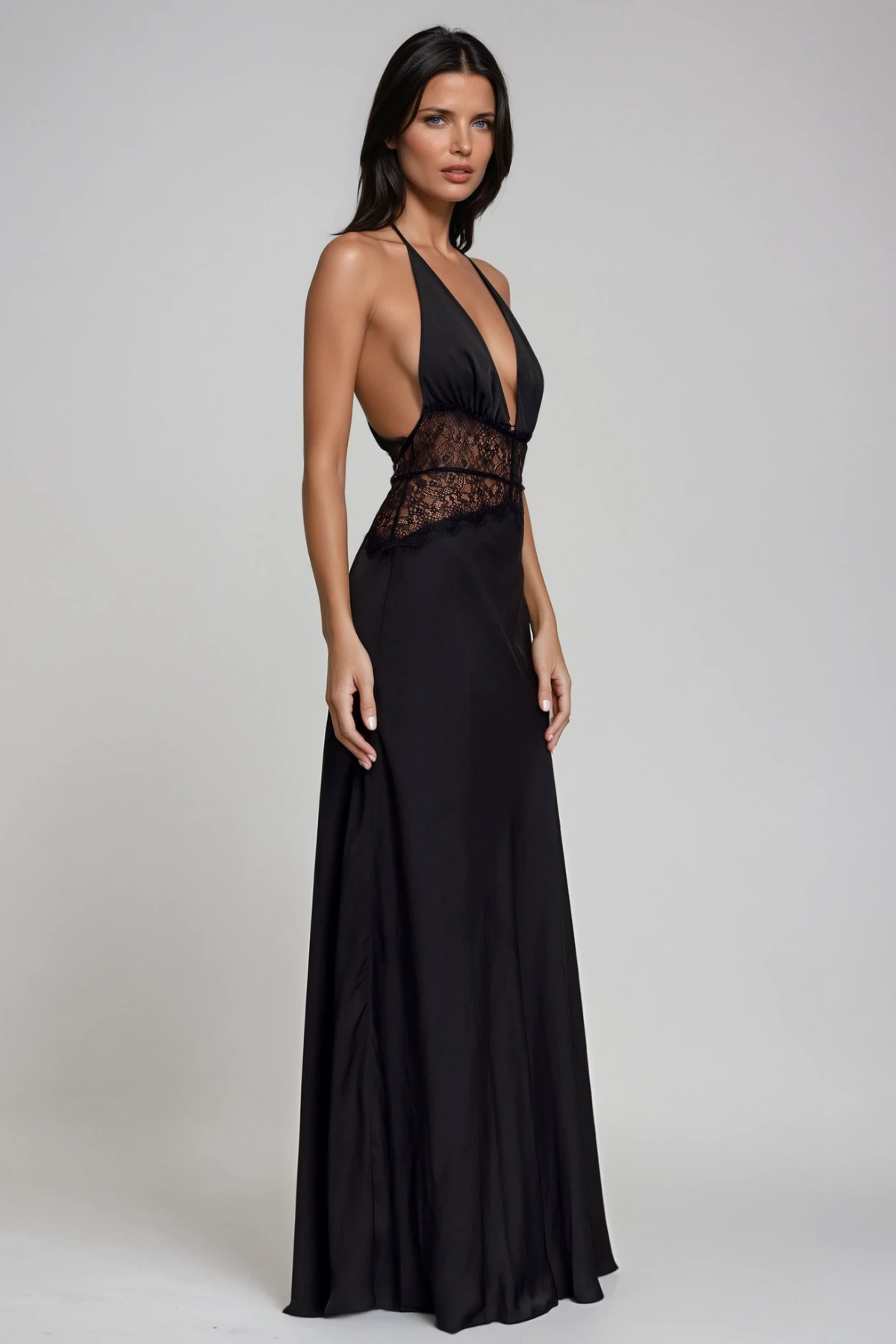 Bowie Lace Plunge Maxi