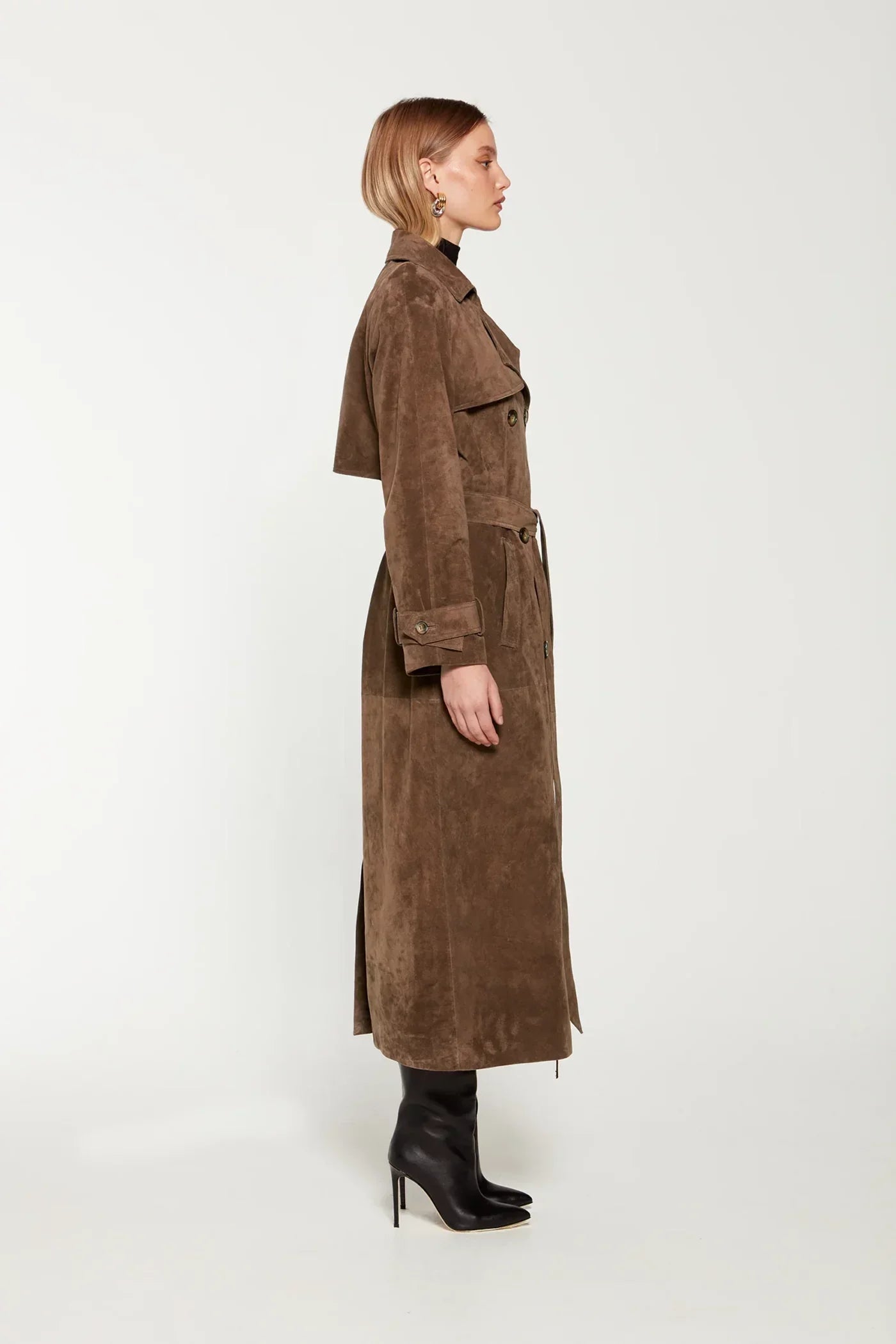 Sienna Suede Trench Coat
