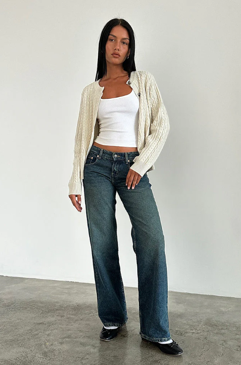 Low Rise Straight Jeans