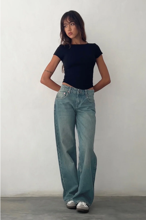 Low Rise Straight Jeans