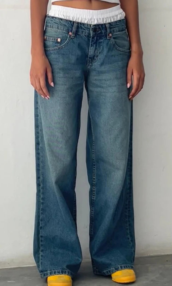 Low Rise Straight Jeans