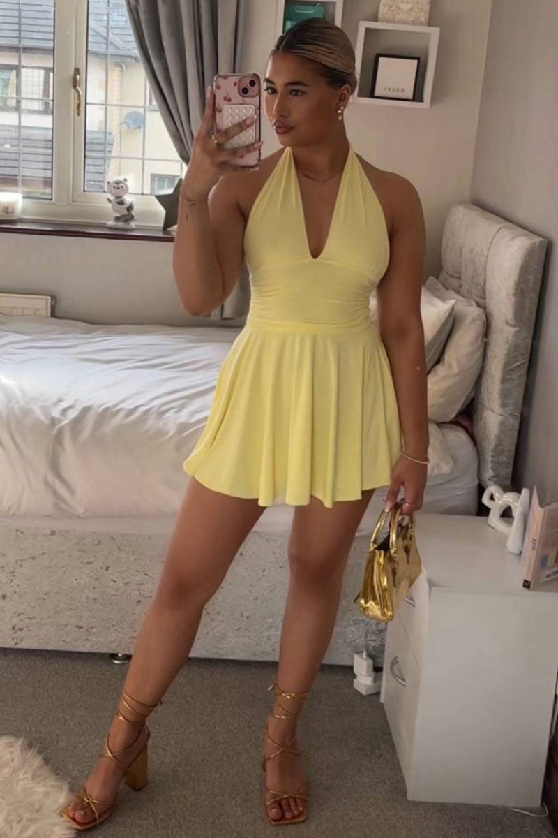 Elena Butter Yellow Dress