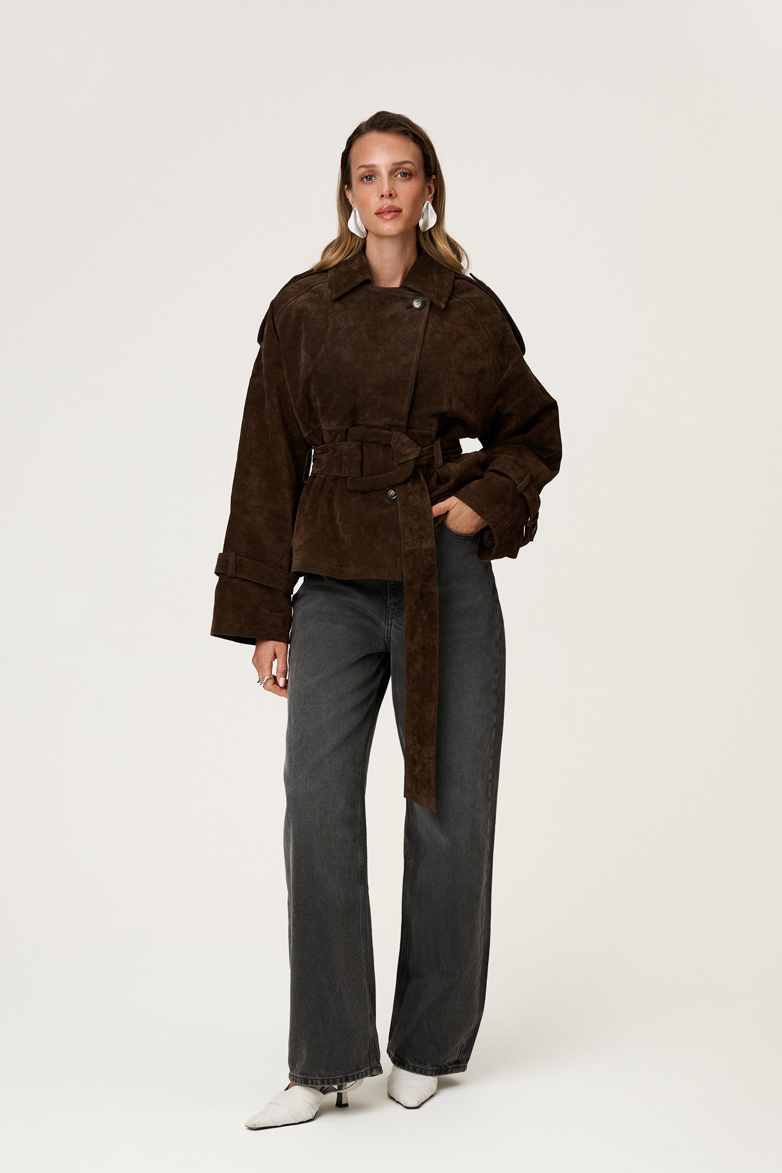 York Cropped Trench Coat