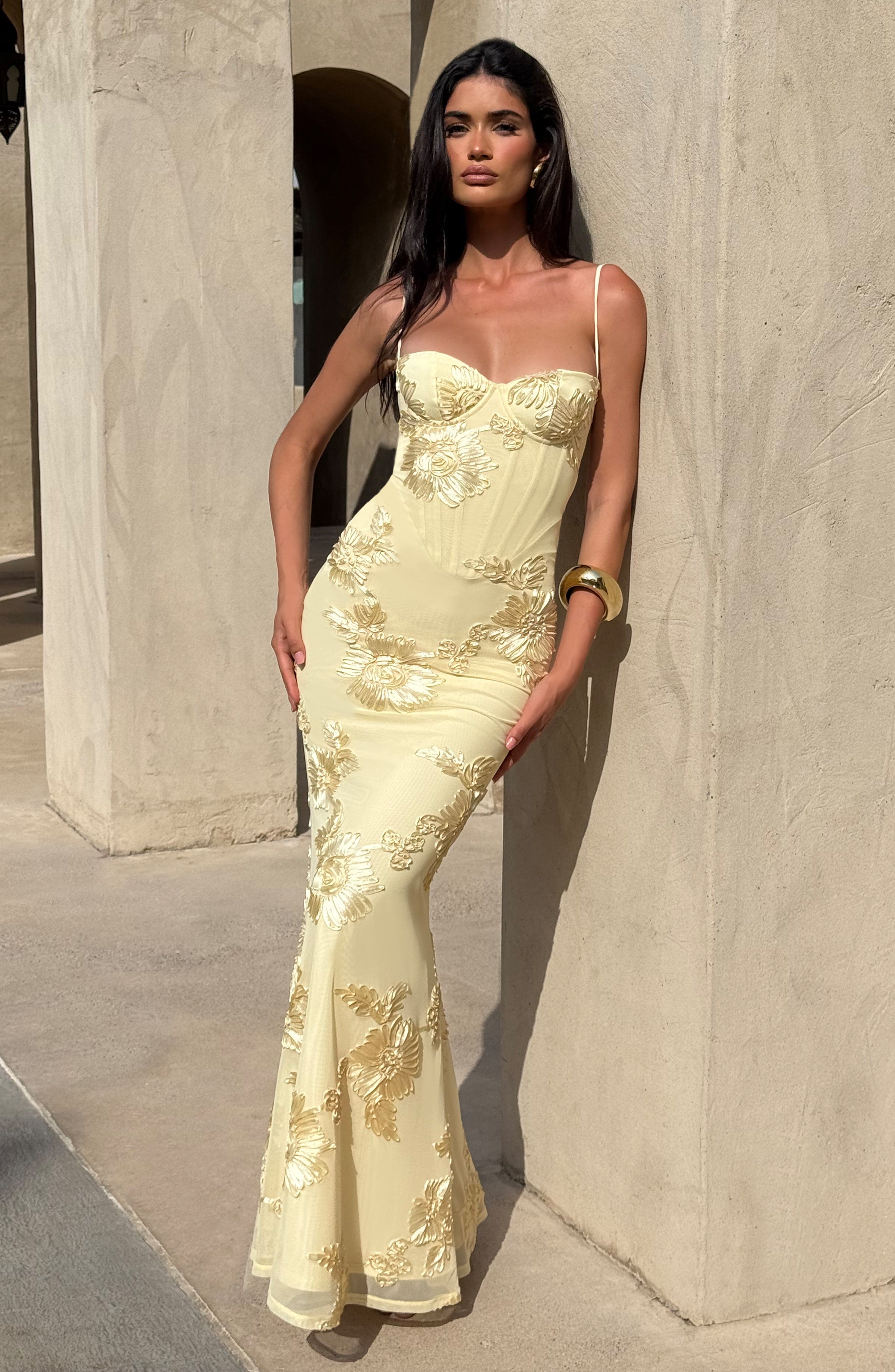 Golden Lemon Maxi Dress