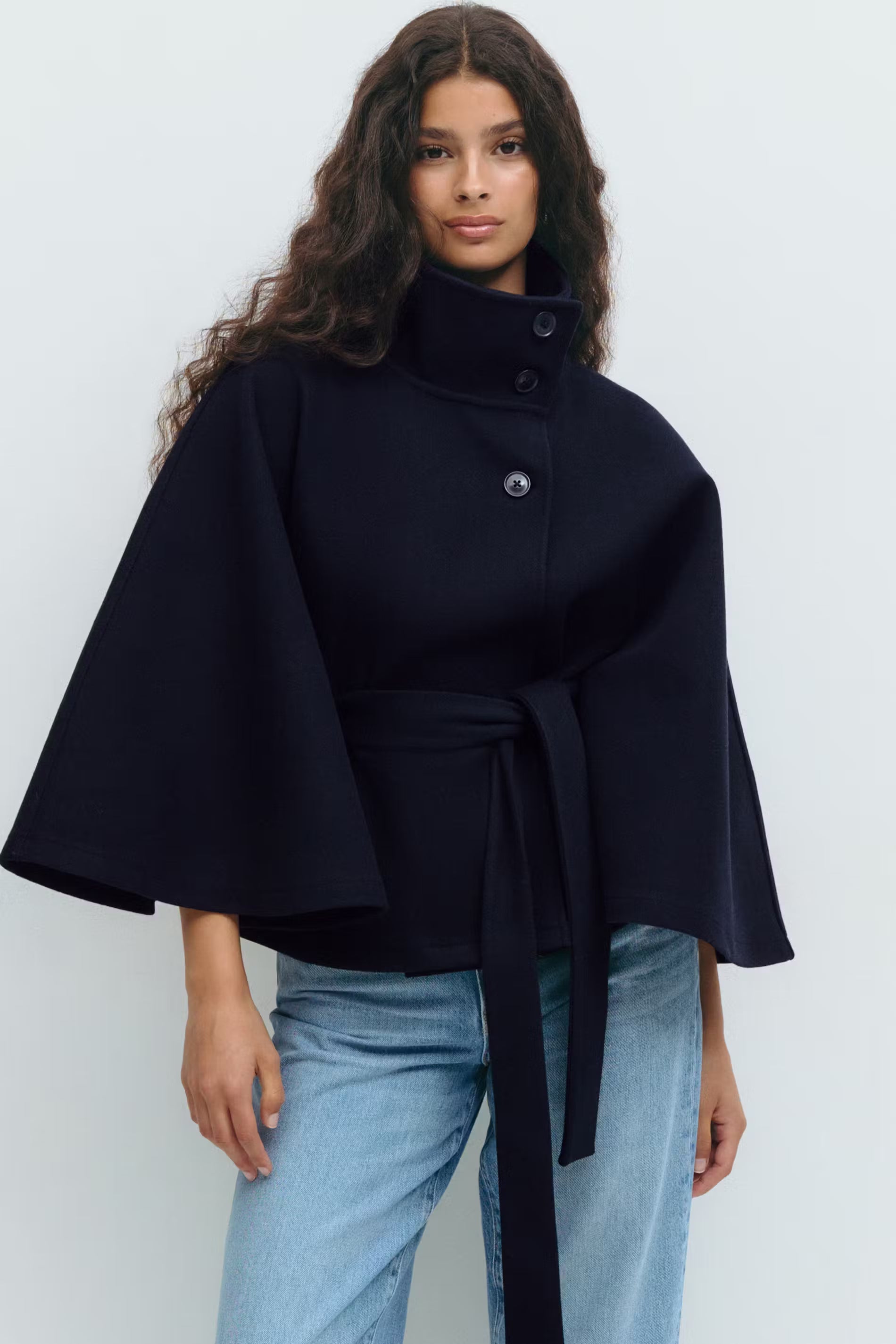 Clara Belted Cape Jacket