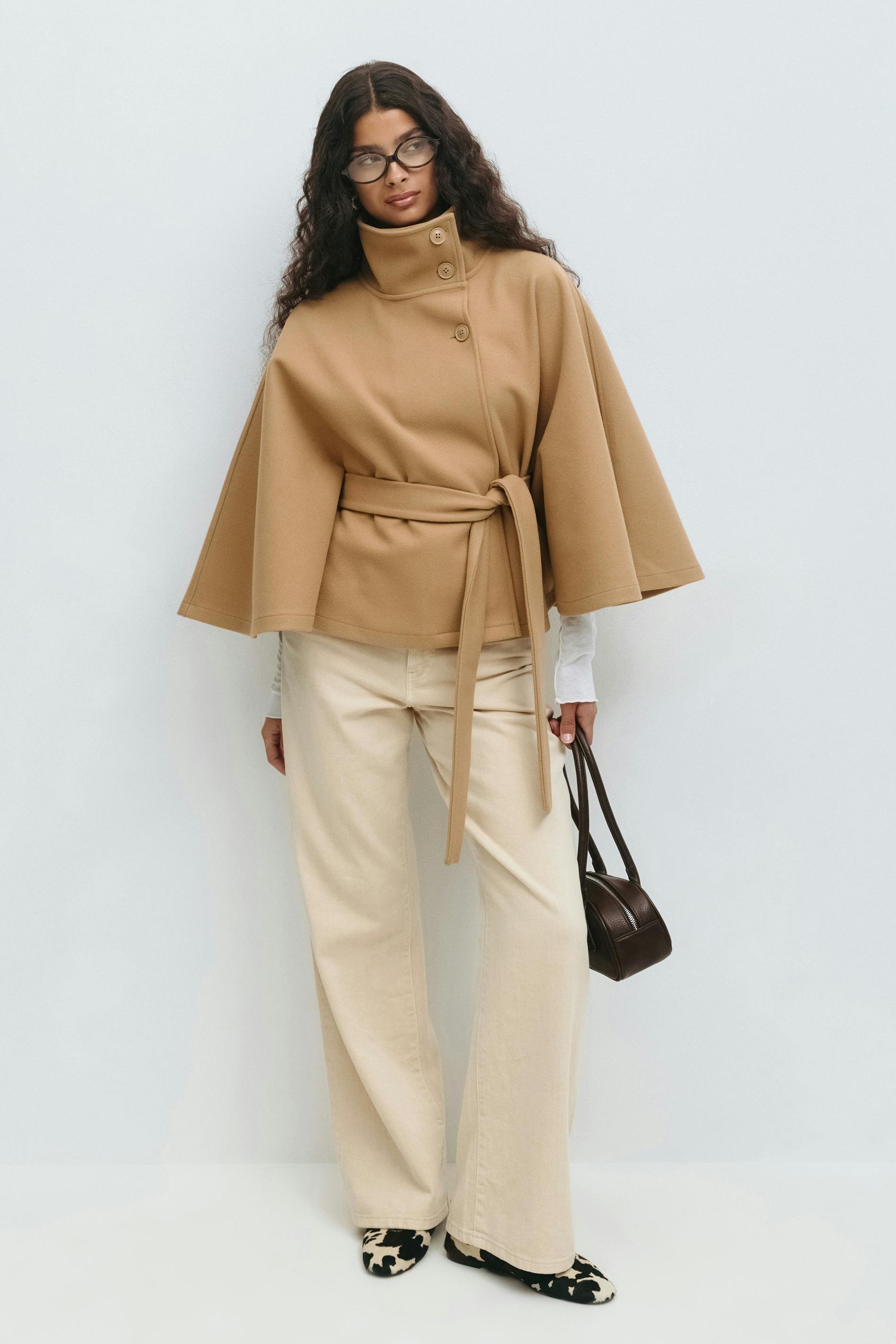 Clara Belted Cape Jacket