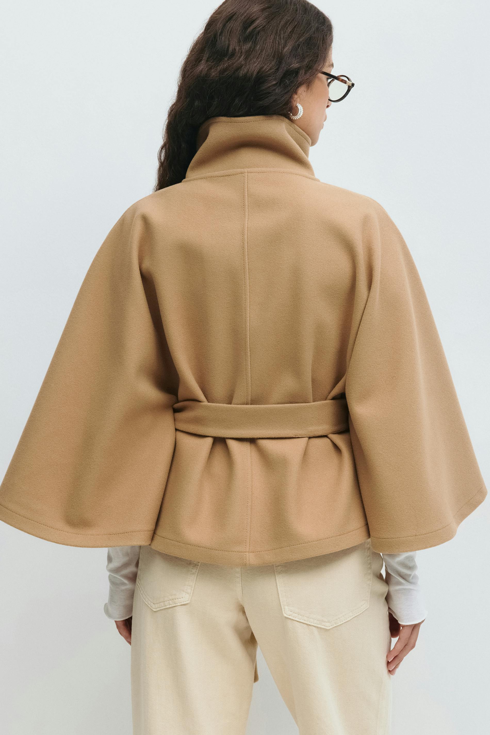 Clara Belted Cape Jacket