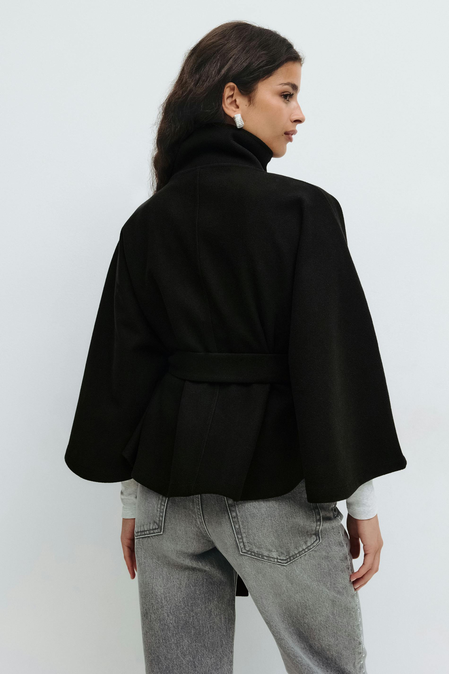 Clara Belted Cape Jacket