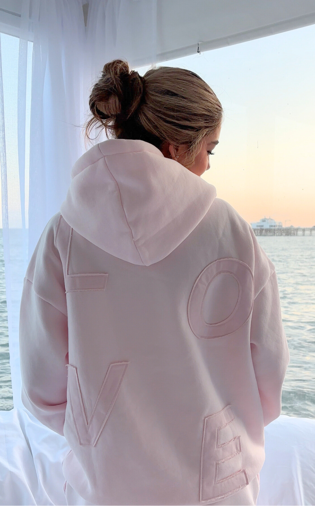 Love All Hoodie Shell Pink