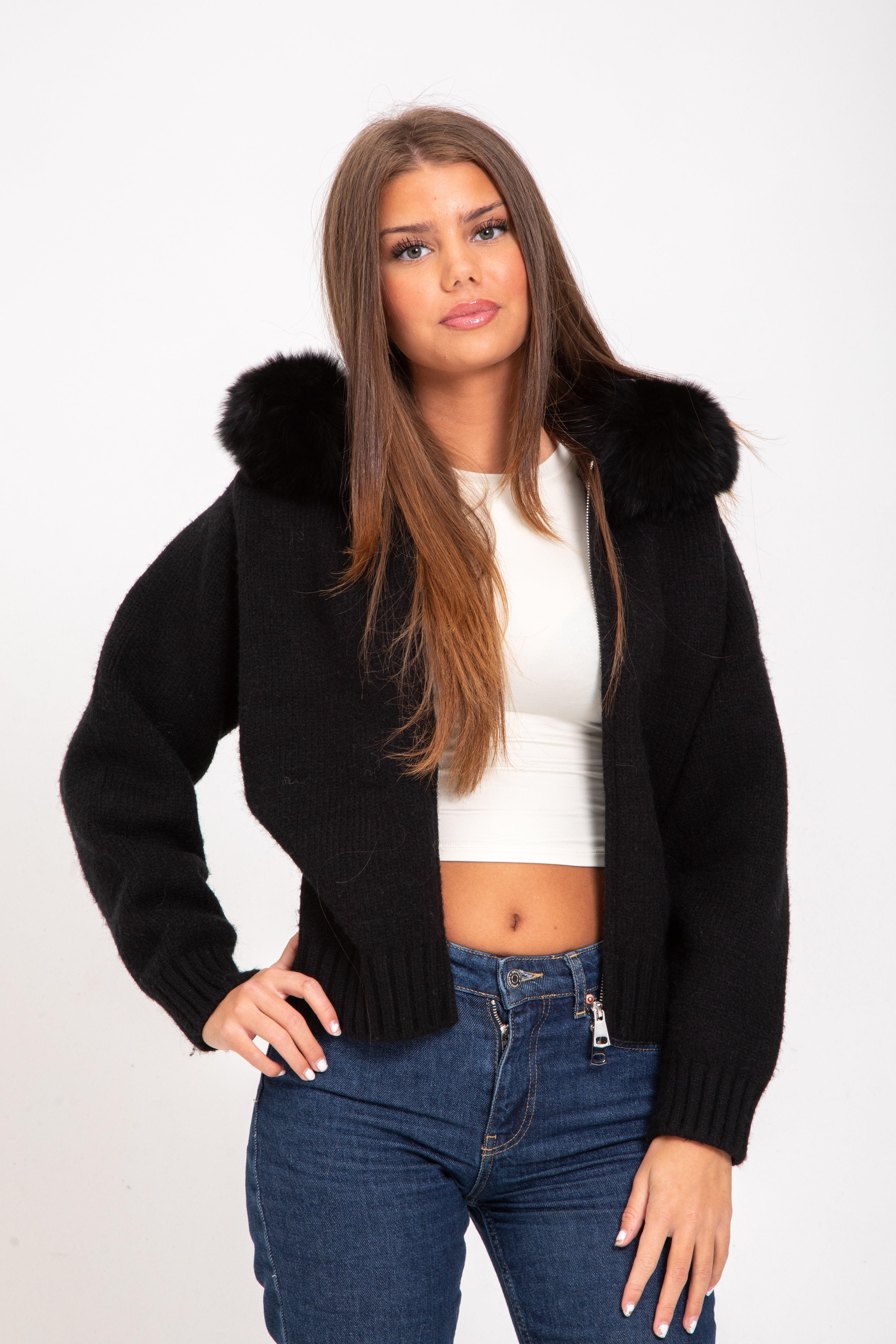 Luxe Faux Fur Collar Jacket