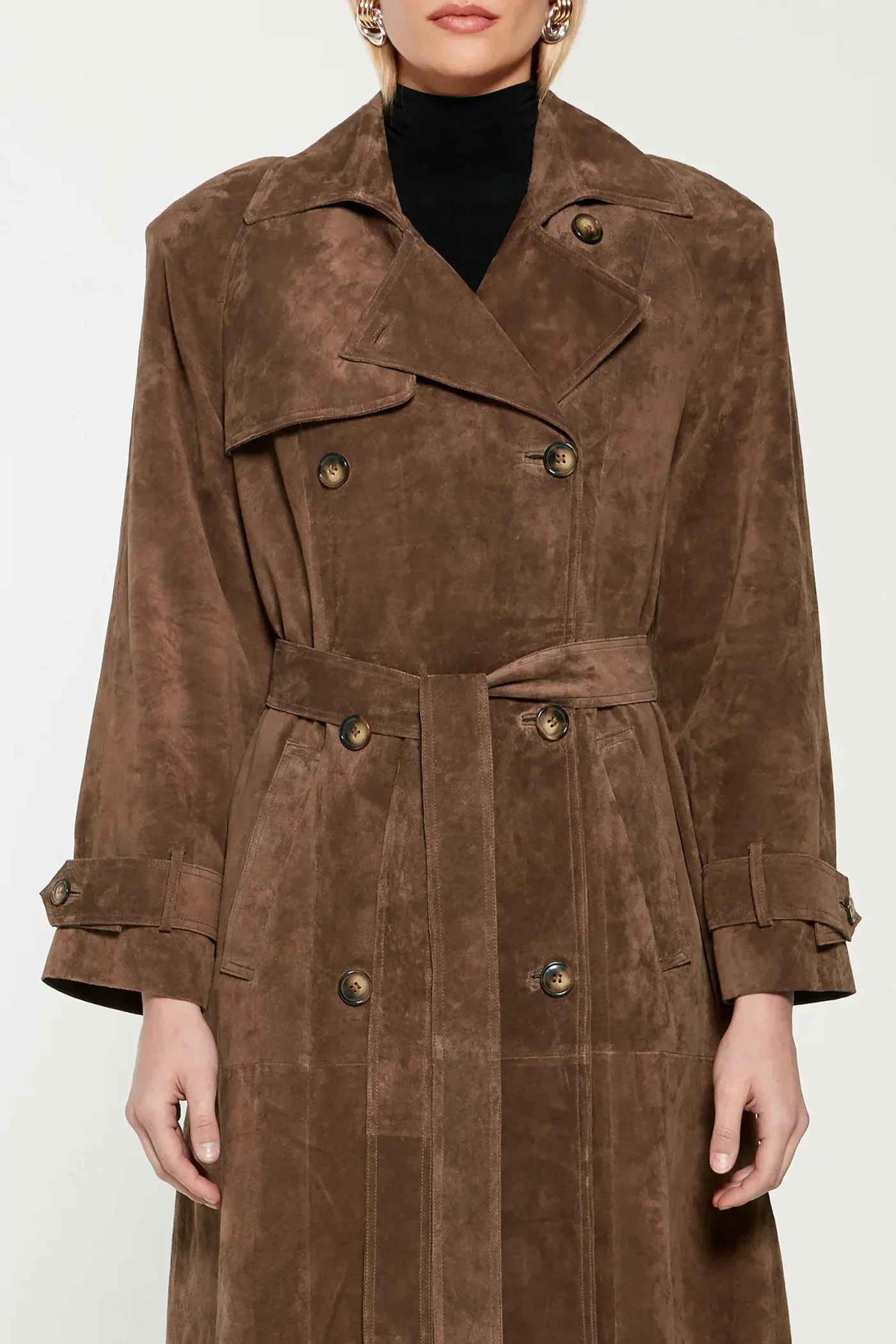 Sienna Suede Trench Coat