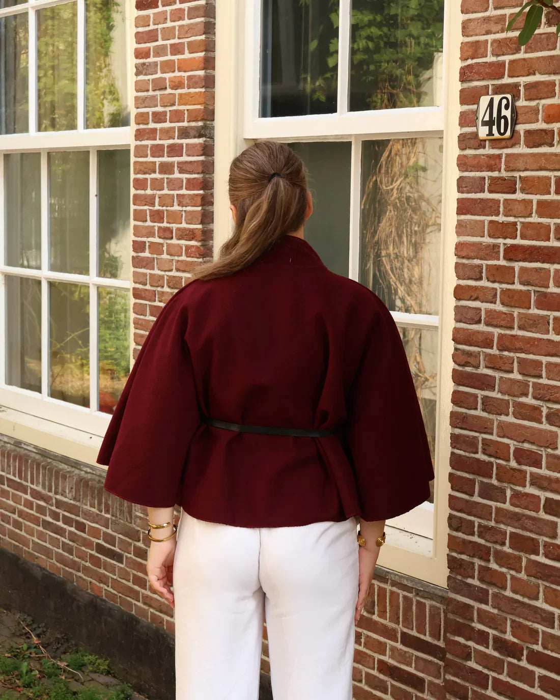 Belted Poncho Cape Coat