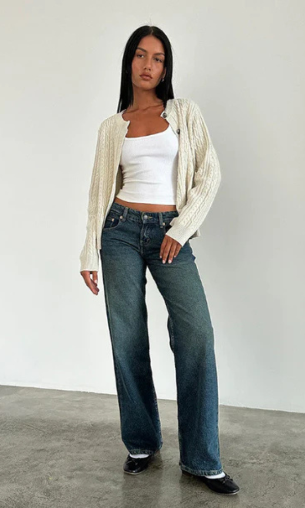 Low Rise Straight Jeans